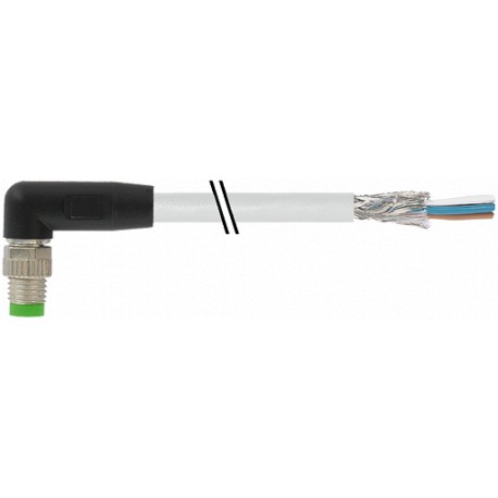 7000-08721-2000500 MURRELEKTRONIK M8 macho 90° com cabo PVC 3X0.34 blindado cinza, UL,CSA 5m