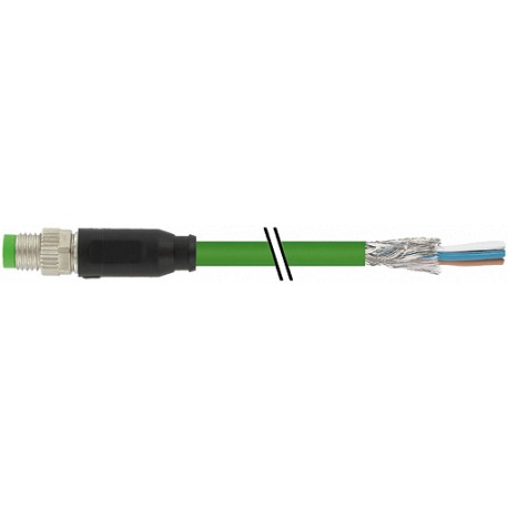 7000-08811-7910100 MURRELEKTRONIK M8 St. ger. geschirmt, Ethercat PUR 1x4xAWG26 blindé vert 1.0m