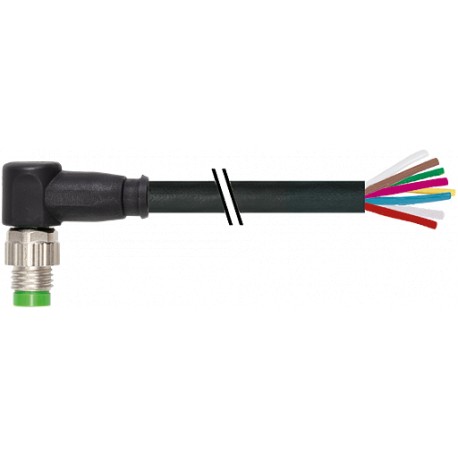 7000-08931-6960500 MURRELEKTRONIK M8 macho 90° com cabo PUR 8x0.14 preto 5m
