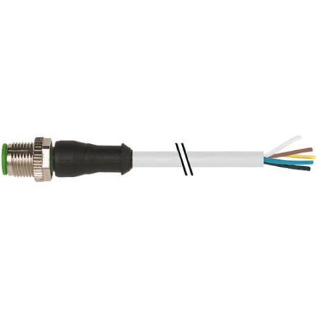 7000-12041-2150200 MURRELEKTRONIK M12 macho 0° com cabo PVC 5x0.34 cinza UL/CSA 2m