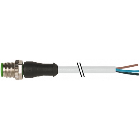 7000-12060-2160300 MURRELEKTRONIK M12 macho 0° com cabo PVC 3x0.75 cinza 3m