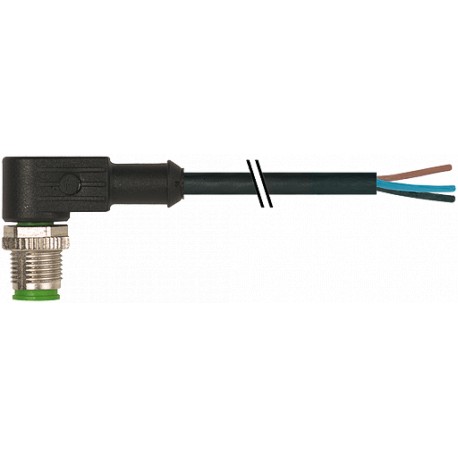 7000-12081-6232000 MURRELEKTRONIK M12 macho 90° con cable PUR 3x0.34 negro UL/CSA 20m
