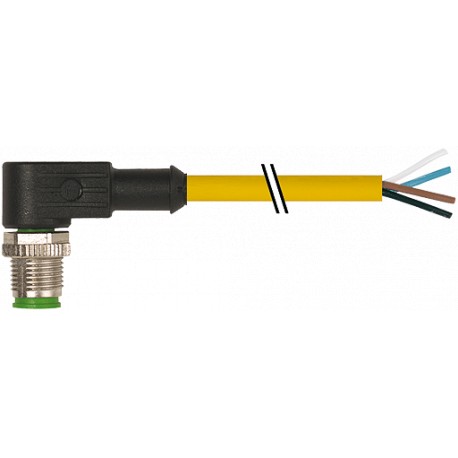 7000-12101-0140500 MURRELEKTRONIK M12 macho 90° con cable PVC 4X0.34 amarillo UL/CSA 5m