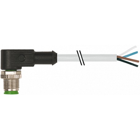 7000-12101-2242000 MURRELEKTRONIK M12 macho 90° con cable PUR 4x0.34 gris UL/CSA 20m