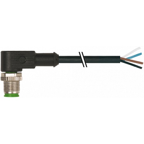 7000-12101-6142000 MURRELEKTRONIK M12 macho 90° com cabo PVC 4X0.34 preto UL/CSA 20m