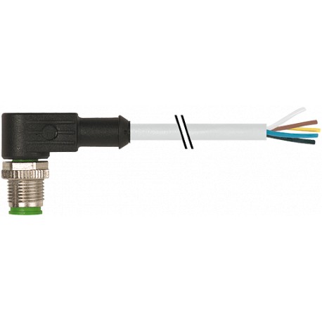 7000-12121-2151000 MURRELEKTRONIK M12 macho 90° com cabo PVC 5X0.34 amarelo UL,CSA 10m
