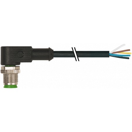 7000-12121-6152000 MURRELEKTRONIK M12 macho 90° con cable PVC 5x0.34 negro UL/CSA 20m