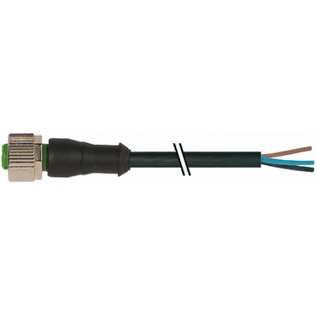 7000-12181-6130600 MURRELEKTRONIK M12 hembra 0° con cable PVC 3X0.34 negro UL/CSA 6m