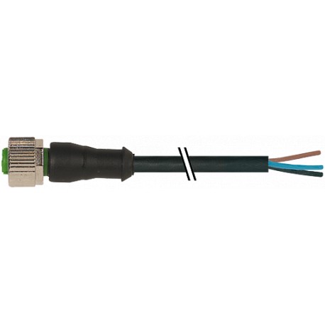 7000-12181-6232000 MURRELEKTRONIK M12 hembra 0° con cable PUR 3x0.34 negro UL/CSA 20m
