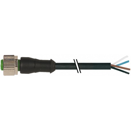 7000-12221-6140600 MURRELEKTRONIK M12 hembra 0° con cable PVC 4x0.34 negro UL/CSA 6m
