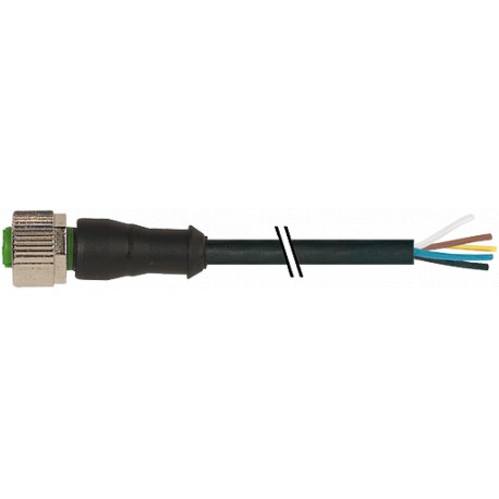 7000-12241-6190300 MURRELEKTRONIK M12 hembra 0° con cable PVC-JB 5x0,34 negro UL, CSA 3m