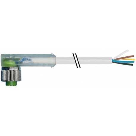 7000-12441-2151000 MURRELEKTRONIK M12 female 90° A-cod. with cable LEDPVC 5x0.34 gy UL/CSA 10m