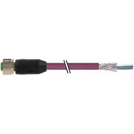 7000-13225-8030750 MURRELEKTRONIK M12 hembra 0° con cable DeviceNet PUR AWG24 + AWG22 apantallado violeta UL..