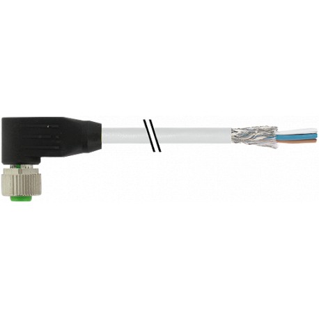 7000-13281-3473000 MURRELEKTRONIK M12 fêmea 90° com cabo PVC 5x0.34 blindado cinza 30m