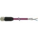 7000-14061-8500500 MURRELEKTRONIK M12 hembra 0° B-cod. con cable, Profibus PVC 1x2xAWG24 apantallado violeta..