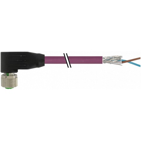 7000-14071-8410100 MURRELEKTRONIK M12 hembra 90° B-cod. Con cable, Profibus PUR 1x2xAWG24 apantallado violet..