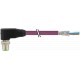 7000-14251-7990300 MURRELEKTRONIK M12 macho 90° B-cod. com cabo Interbus PUR 3x2x0.25 blindado violeta 3m
