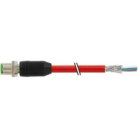 7000-14541-7920300 MURRELEKTRONIK M12 male 0° with cable D-coded Ethernet PUR 2x2xAWG22 shielded red UL,CSA ..