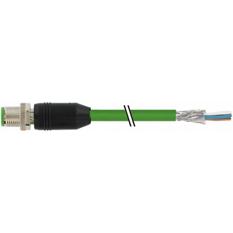 7000-14541-7960700 MURRELEKTRONIK M12 macho 0° com cabo D-cod. Ethernet PUR 2x2xAWG22 blindado verde UL,CSA ..