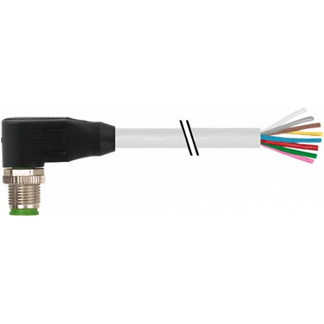 7000-17021-2930030 MURRELEKTRONIK M12 macho 90° com cabo PVC 8x0.25 cinza 0,3m