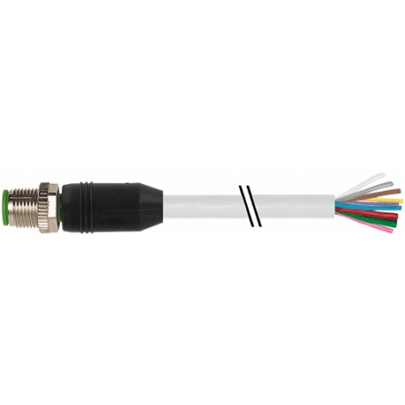 7000-19001-3010200 MURRELEKTRONIK M12 macho 0° con cable PUR 12x0.25 amarillo 2m