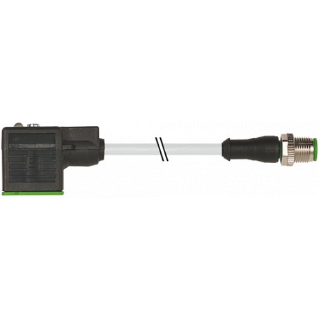 7000-40931-2250500 MURRELEKTRONIK M12 male 0° / MSUD valve plug form A 18 mm PUR 5X0.34 yellow 5m
