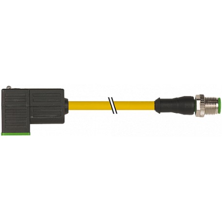 7000-41081-0360200 MURRELEKTRONIK M12 male 0° / MSUD valve plug form C 8 mm PUR 3X0.75 yellow UL/CSA, drag c..