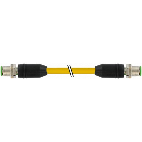 7000-44511-6750150 MURRELEKTRONIK M12 male 0° / M12 male 0° Ethernet PUR 2x2xAWG22 shielded yellow UL/CSA + ..