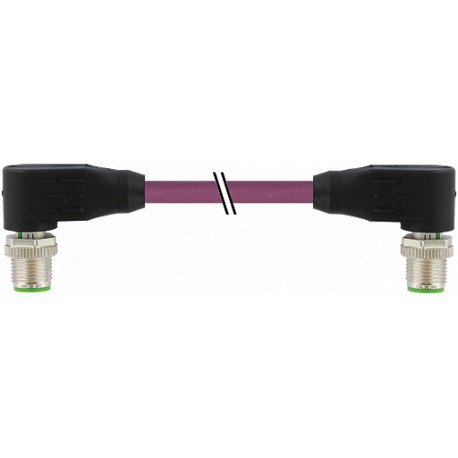 7000-44561-7980600 MURRELEKTRONIK M12 macho 90° / M12 macho 90° Ethernet PUR 2x2xAWG22 blindado violeta UL/C..