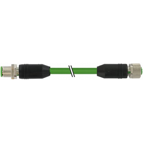 7000-44571-7961200 MURRELEKTRONIK M12 mâle droit / M12 femelle droit Ethernet PUR 2x2xAWG22 blindé vert UL/C..