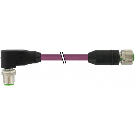 7000-44581-7980500 MURRELEKTRONIK M12 male 90° / M12 female 0° Ethernet PUR 2x2xAWG22 shielded violet UL/CSA..