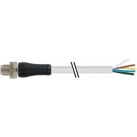 7000-P4201-9660500 MURRELEKTRONIK M12 Power L-cod. 5 pólos macho 0° com cabo PUR 5x1.5 cinza 5m