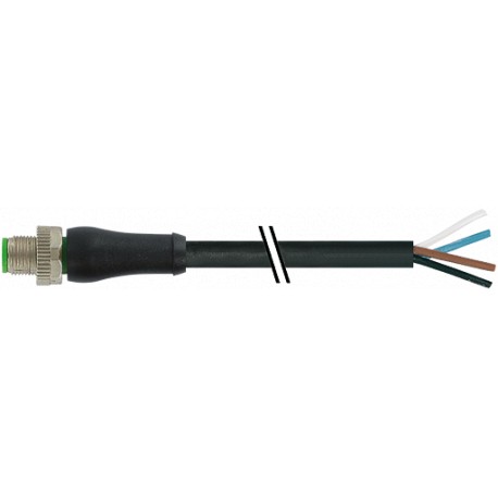 7000-P7201-P070500 MURRELEKTRONIK M12 Power T-coded male 0° with cable PUR 4x1.5 black UL/CSA + drag chain 5m