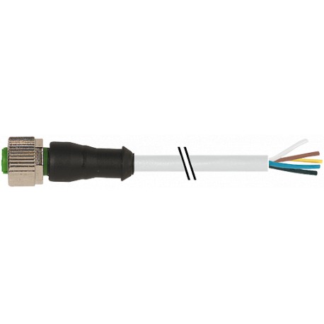 7002-12241-2151000 MURRELEKTRONIK M12 hembra 0° con cable V2A PVC 5X0.34 amarillo UL/CSA 10m