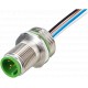 7002-13521-9720100 MURRELEKTRONIK M12 male receptacle A-cod. front mount V2A PP 5X0.34 1m