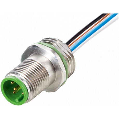 7002-17161-9730020 MURRELEKTRONIK M12 male recept. A-cod. front V2APUR-wires 8x0.25 0.2m