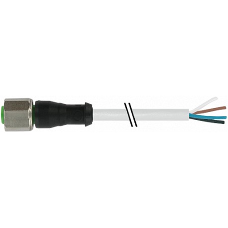 7004-12221-2142000 MURRELEKTRONIK M12 hembra 0° con cable V4A PVC 4x0.34 gris UL/CSA 20m