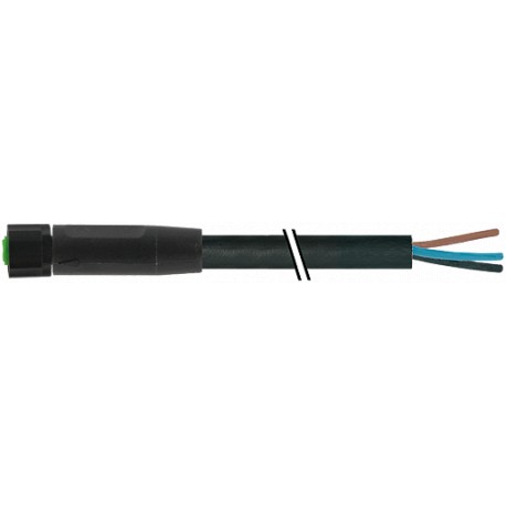 7005-08041-6200750 MURRELEKTRONIK M8 hembra 0° con cable Lite PUR 3x0.25 negro 7,5m
