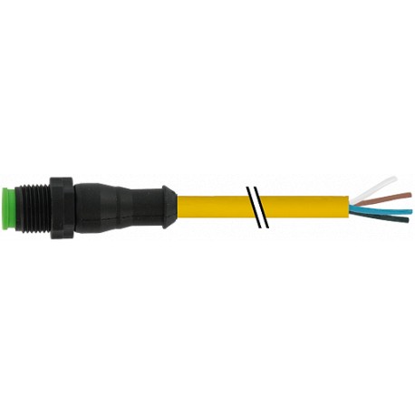 7005-12021-0240500 MURRELEKTRONIK M12 LITE macho 0° con cable PUR 4X0.34 amarillo 5m