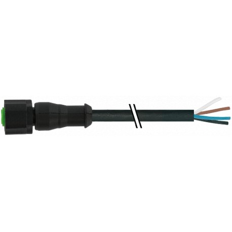 7005-12221-6140750 MURRELEKTRONIK M12 Lite hembra 0° con cable PVC 4X0.34 negro UL/CSA 7.5m