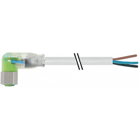 7014-08121-2100500 MURRELEKTRONIK M8 hembra 90° con cable F&B PVC 3x0.25 gris, 5m