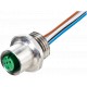 7014-13561-9720100 MURRELEKTRONIK M12 female receptacle A-cod. front mount F&B PP 5X0.34 1m