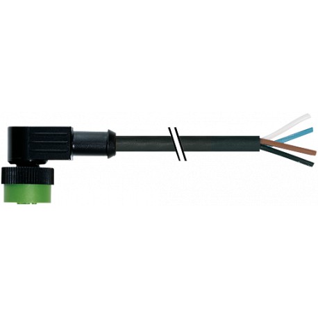7050-12341-6140150 MURRELEKTRONIK MQ12 женский 90° с кабель PVC 4X0.34 черный 1.5m