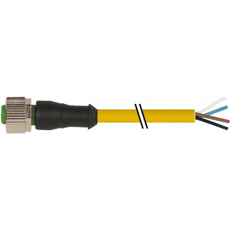 7700-12221-U040750 MURRELEKTRONIK M12 hembra 0° con cable TPE 4x22AWG amarillo UL/CSA, ITC/PLTC 7,5m