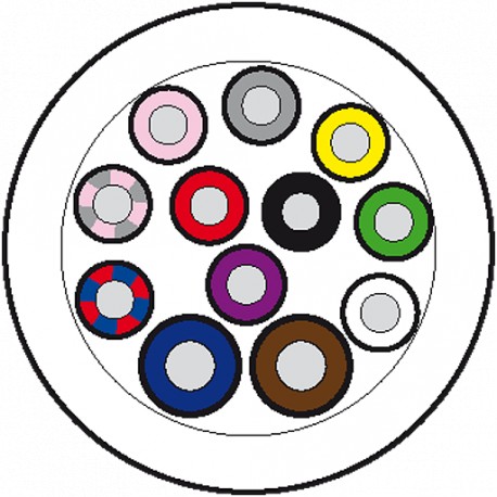 8000-00000-3845000 MURRELEKTRONIK Main cable 50m PUR-OB 10*0,34+2*0,75