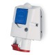 513.3256-GF SCAME COMBI SURF. M. SOCKET 32A 3P+E GERMAN SH