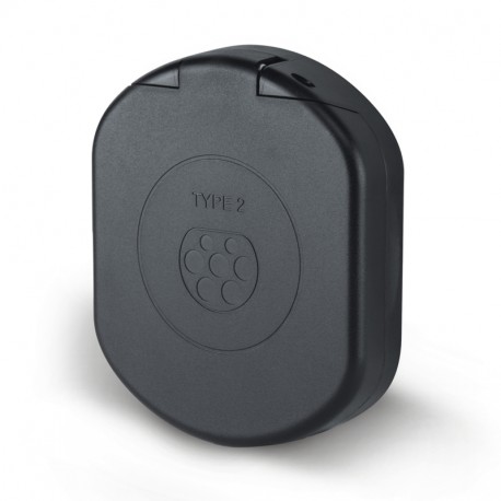 200.23260CR SCAME IP55 COVER SCHWARZ COPERCHIO RUND PRESA T2