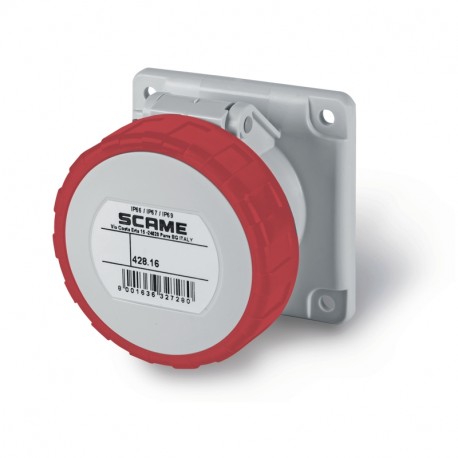 428.16664 SCAME FLUSH MOUNTING SOCKET IP66/IP67 3P+E 16A