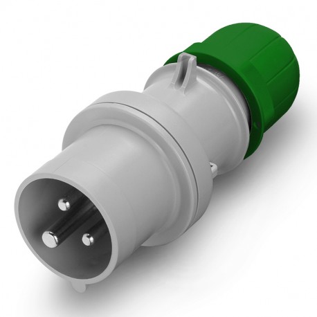 213.16331 SCAME STECKER 16A 2P+E 10h 50V 100-300Hz GRÜN