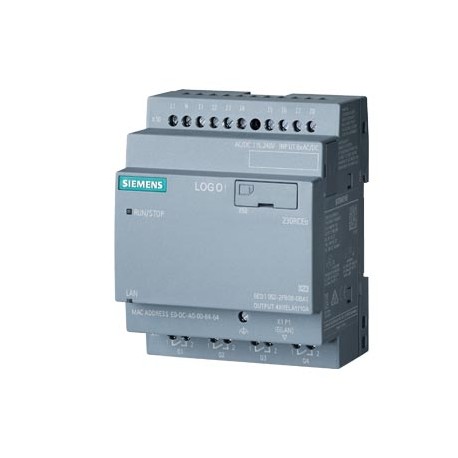 6ED1052-2FB08-0BA1 SIEMENS LOGO! 230RCEo, módulo lógico, FA/E/S: 115 V/230 V/relé, 8 DI/4 DO, sin display, m..